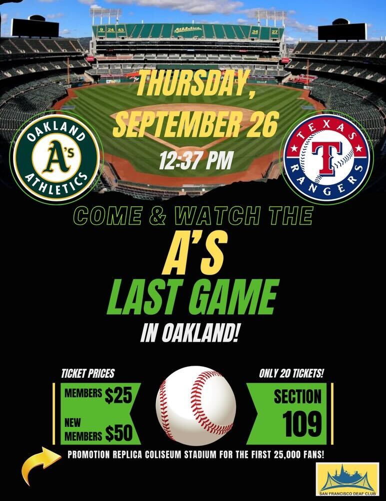 SFDC - A's Last Game- Sept 26, 2024, Thursday