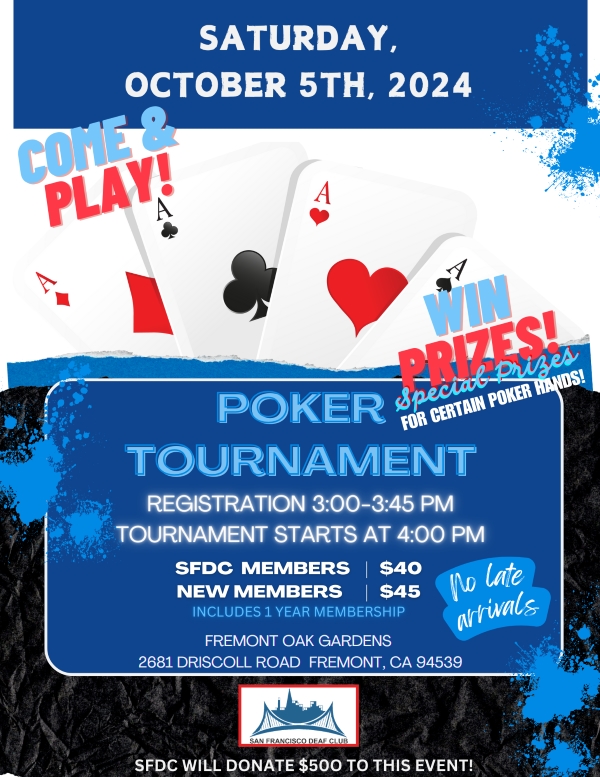 SFDC - 12th Annual Poker Tournament - October 5, 2024, Saturday